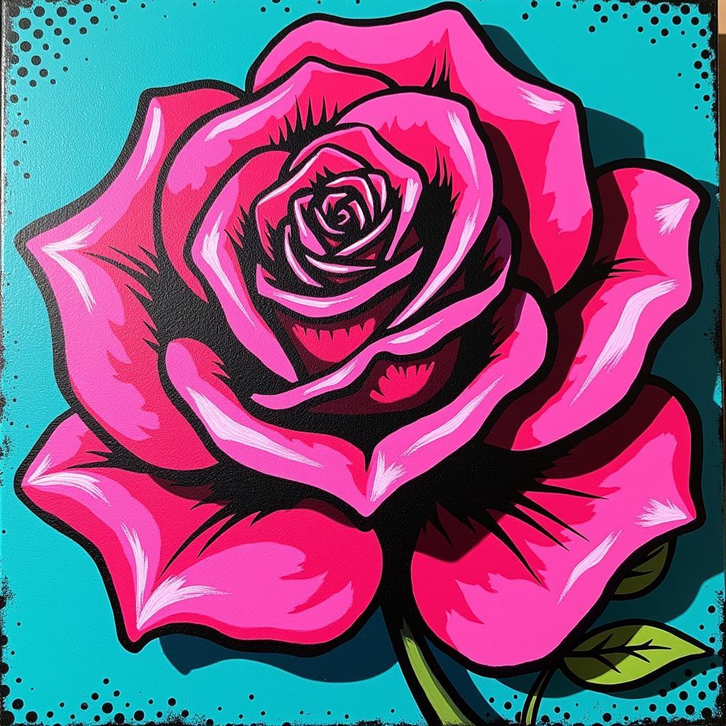 Pop Art Grandiflora Rose Painting Techniques