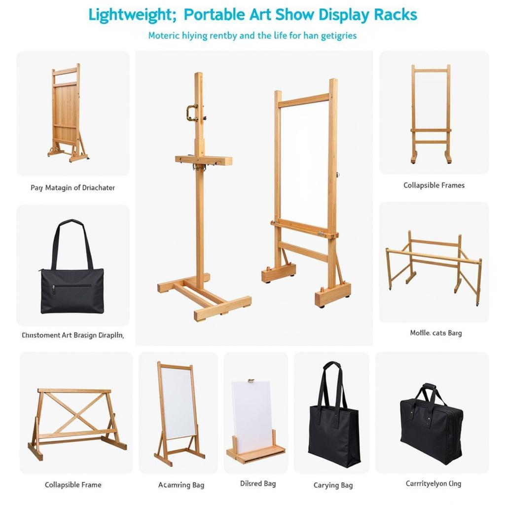 Portable art show display racks