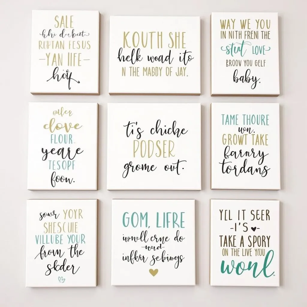  Inspirational Quotes and Messages for Nursery Canvas Art 