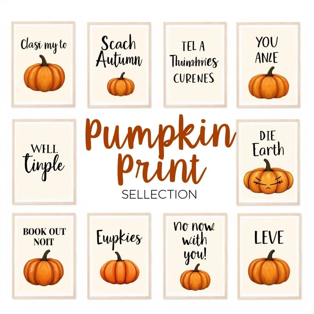 Charming Pumpkin Prints for a Cozy Atmosphere