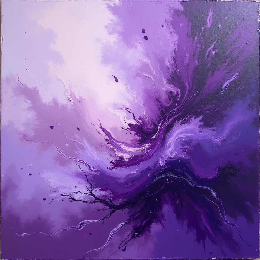 Purple Abstract Art: Exploring Emotional Depth