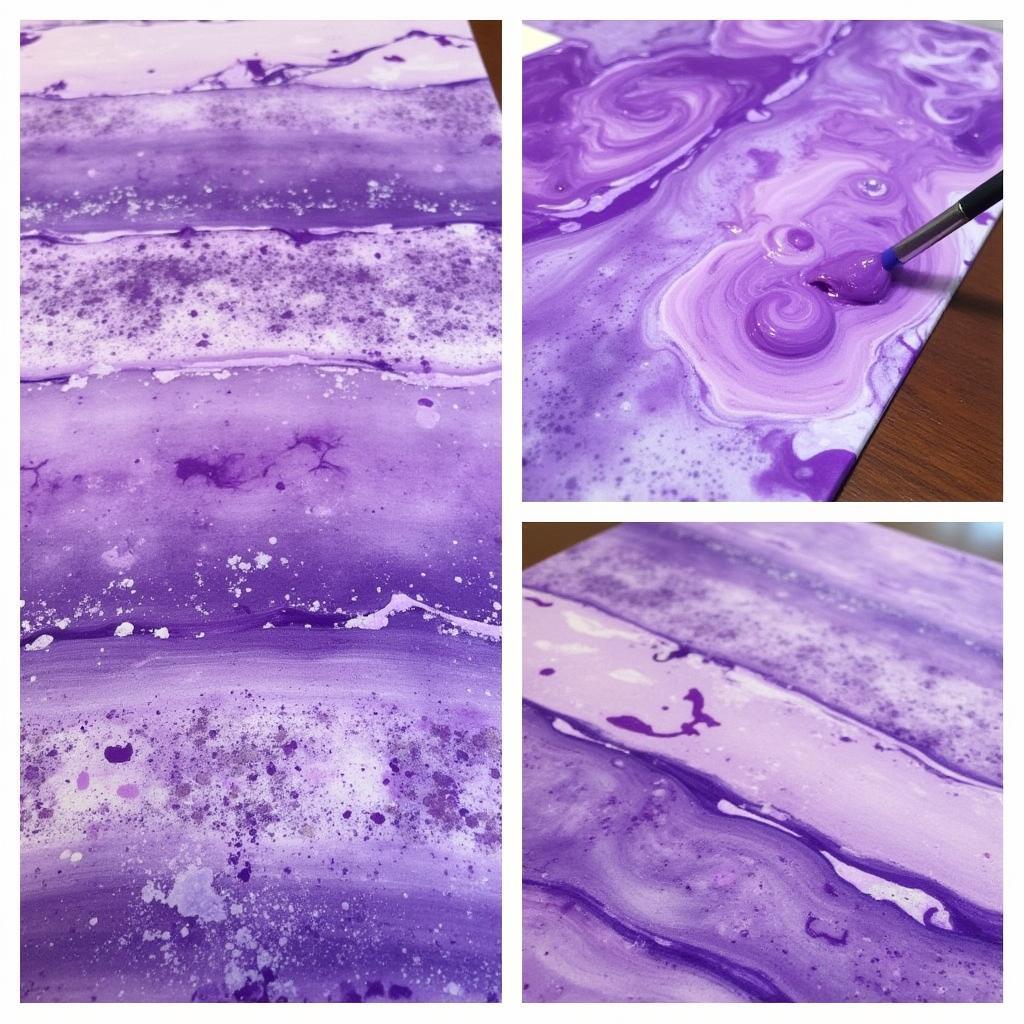 Exploring Different Techniques in Purple Abstract Art