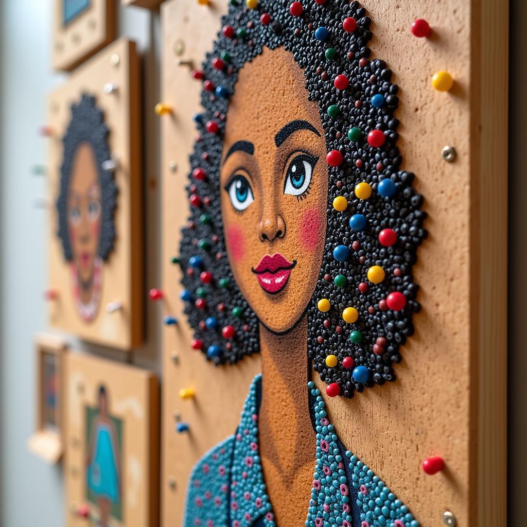 Push Pin Art on Cork Board