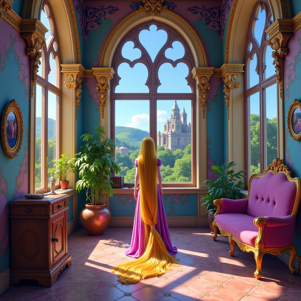 Rapunzel's Tower Mural