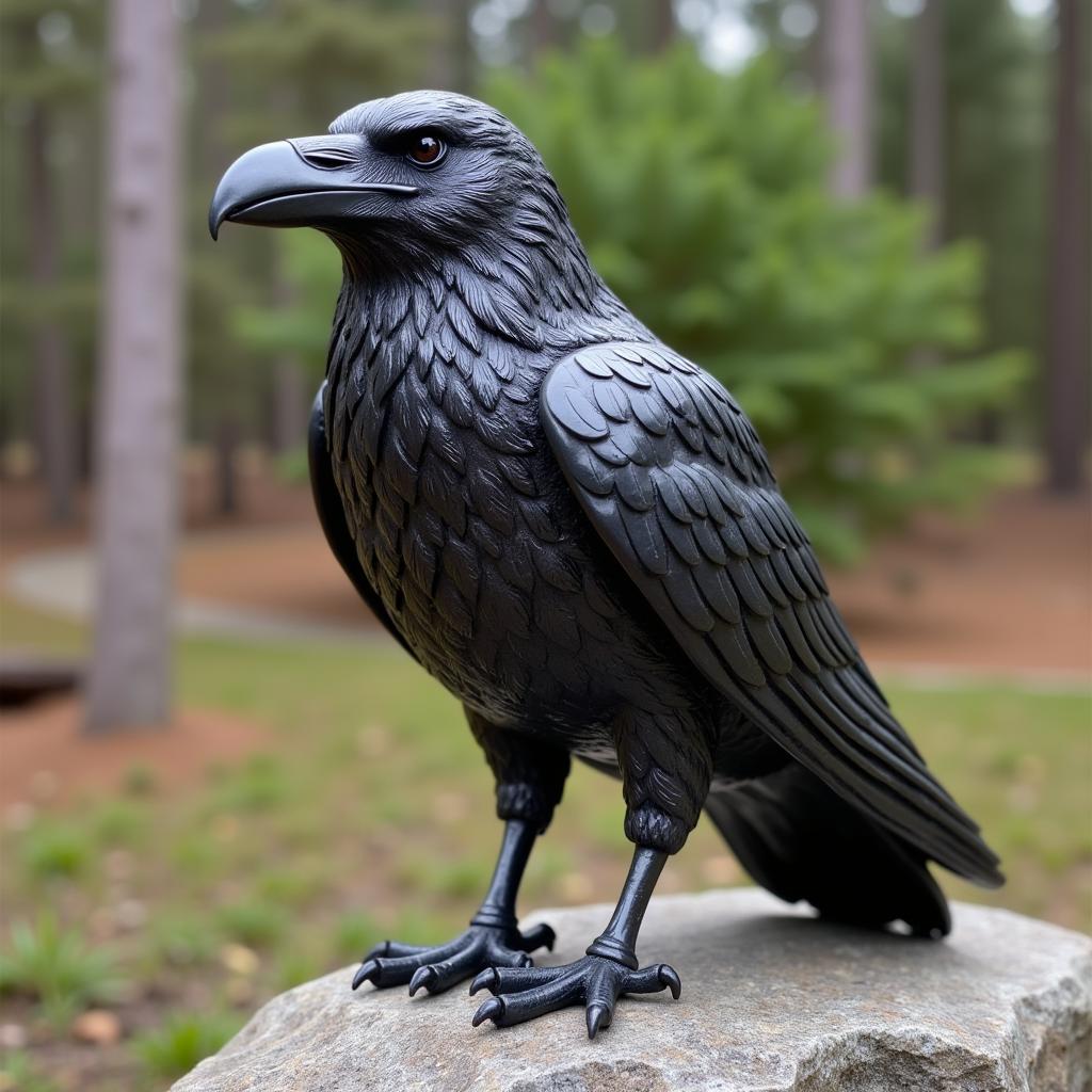 Raven Sculpture in Bronze