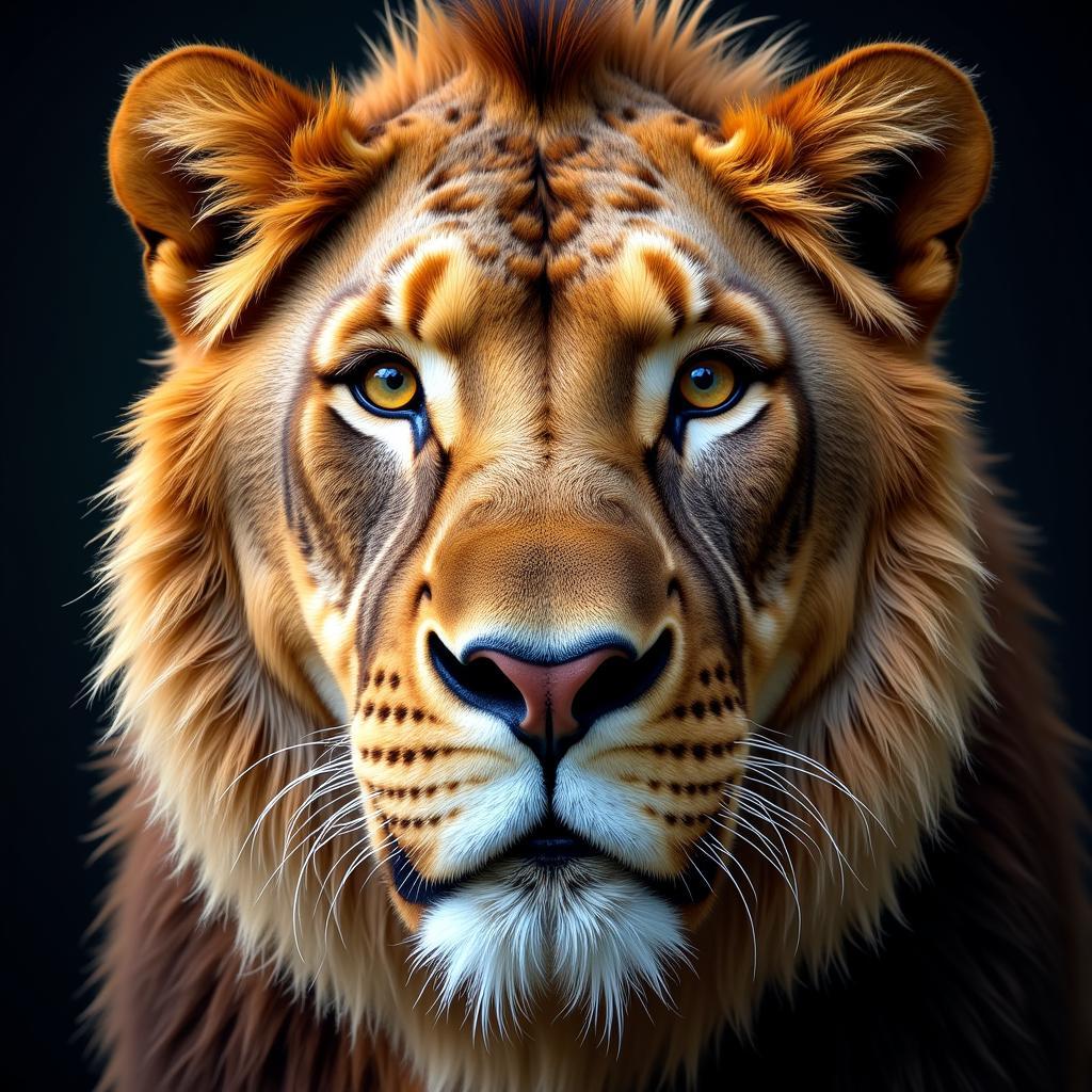 Realistic Lion Diamond Art Portrait