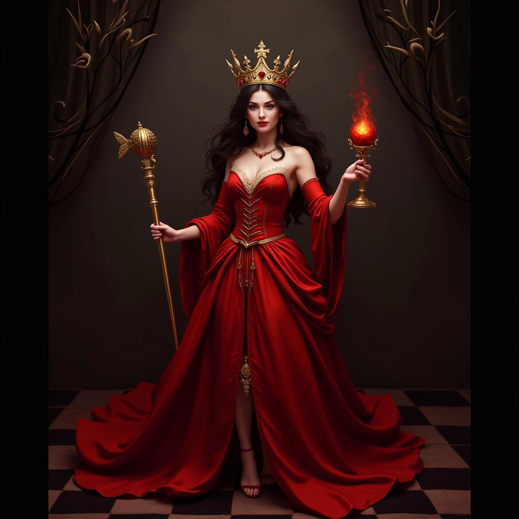 Red Queen Digital Portrait