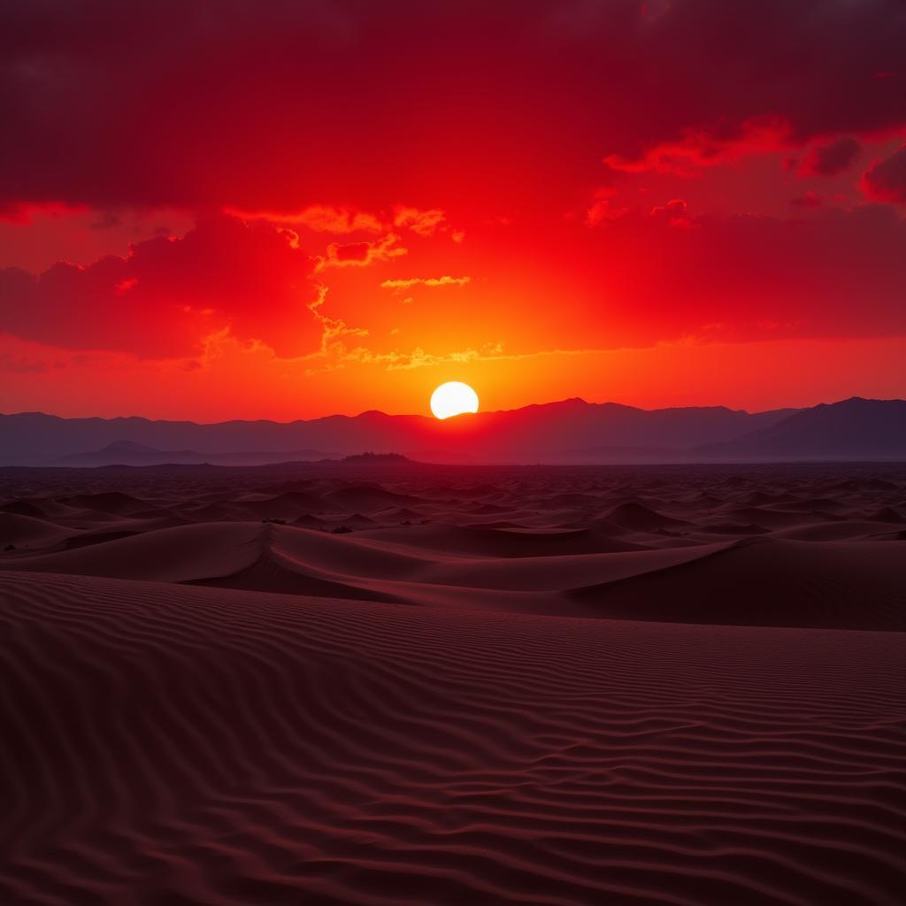 Red Sun Landscape Photography