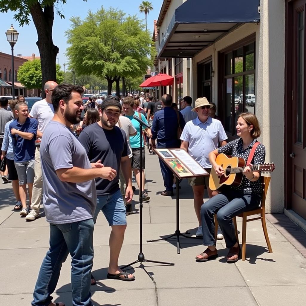 Musician Performing at Redlands Art Walk