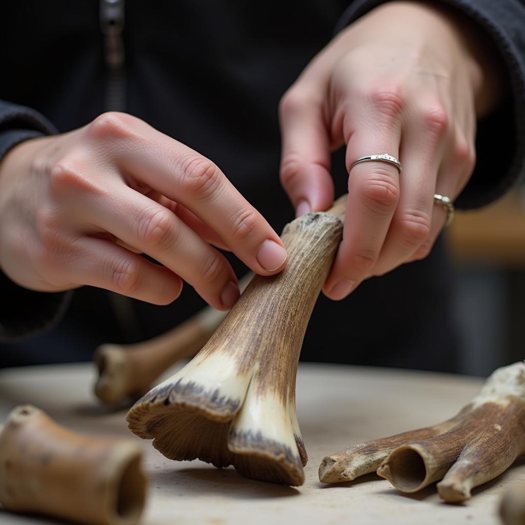 Preparing Reindeer Hooves for Art