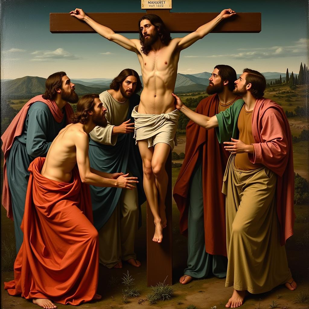 Renaissance Era Painting of the Crucifixion 