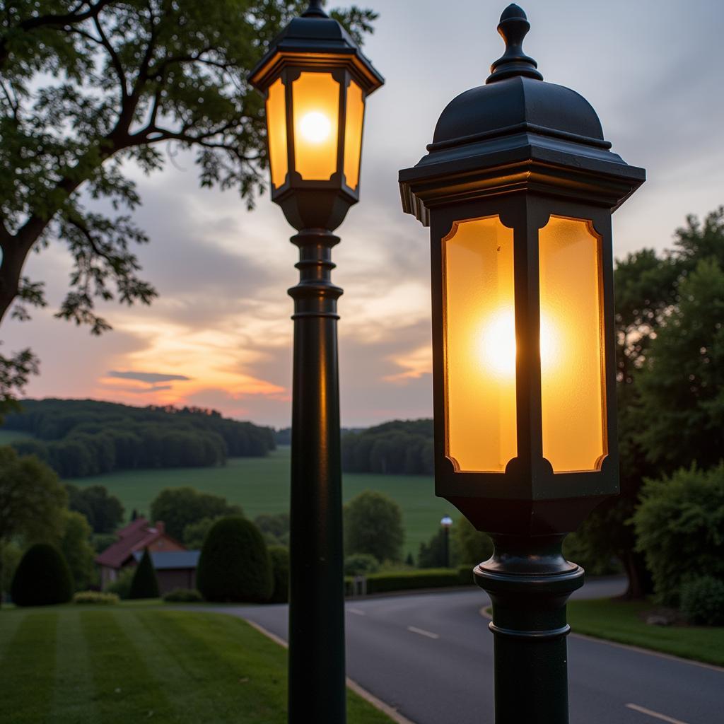 Restored Art Deco Lamp Post