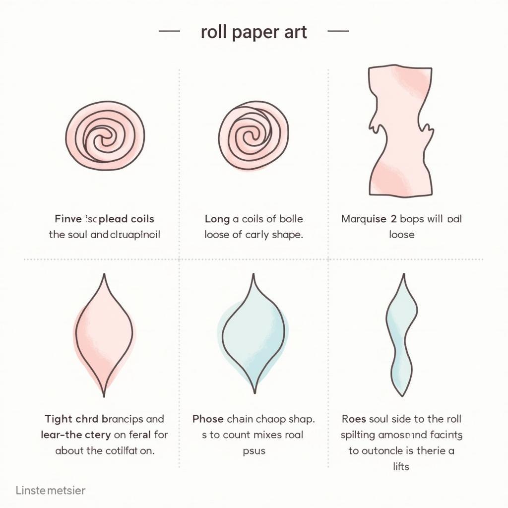 Guide to creating basic shapes and techniques in roll paper art