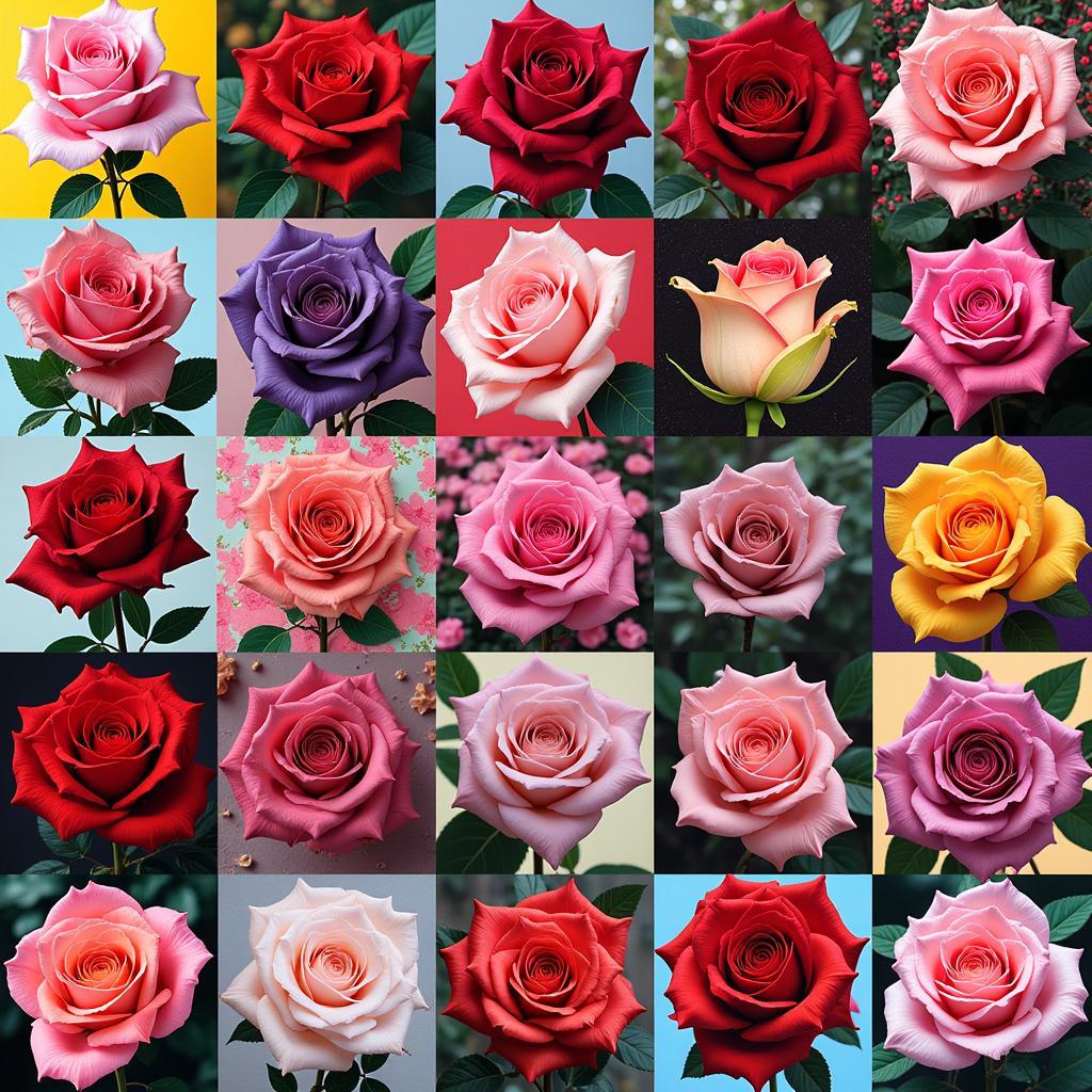 Modern Interpretations of Rose Pop Art