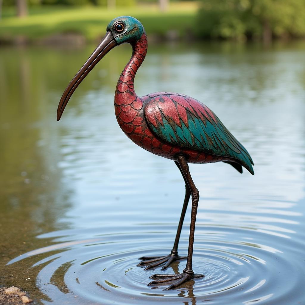 Roseate Spoonbill Sculpture - Metalwork