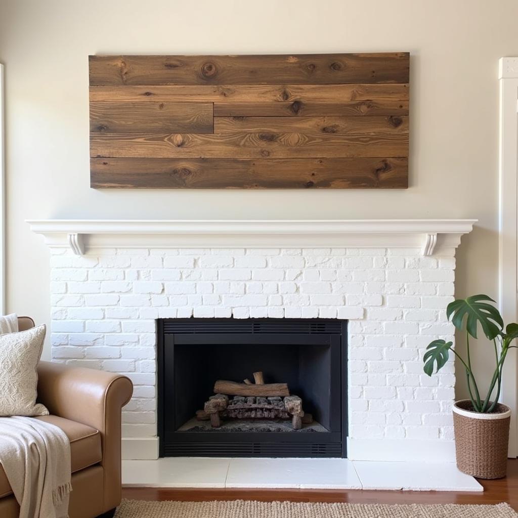 Rustic Wooden Wall Art in a Living Room