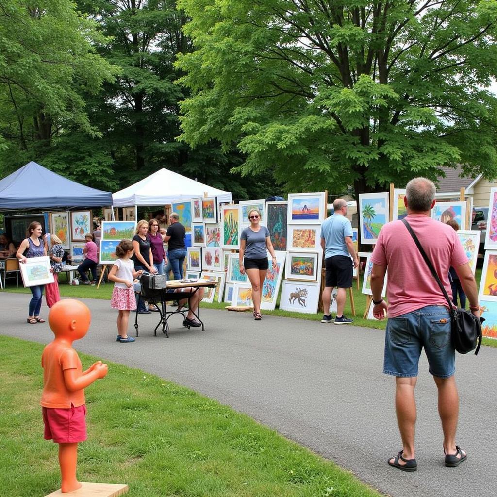 Vibrant Art Display at Rutland Art in the Park