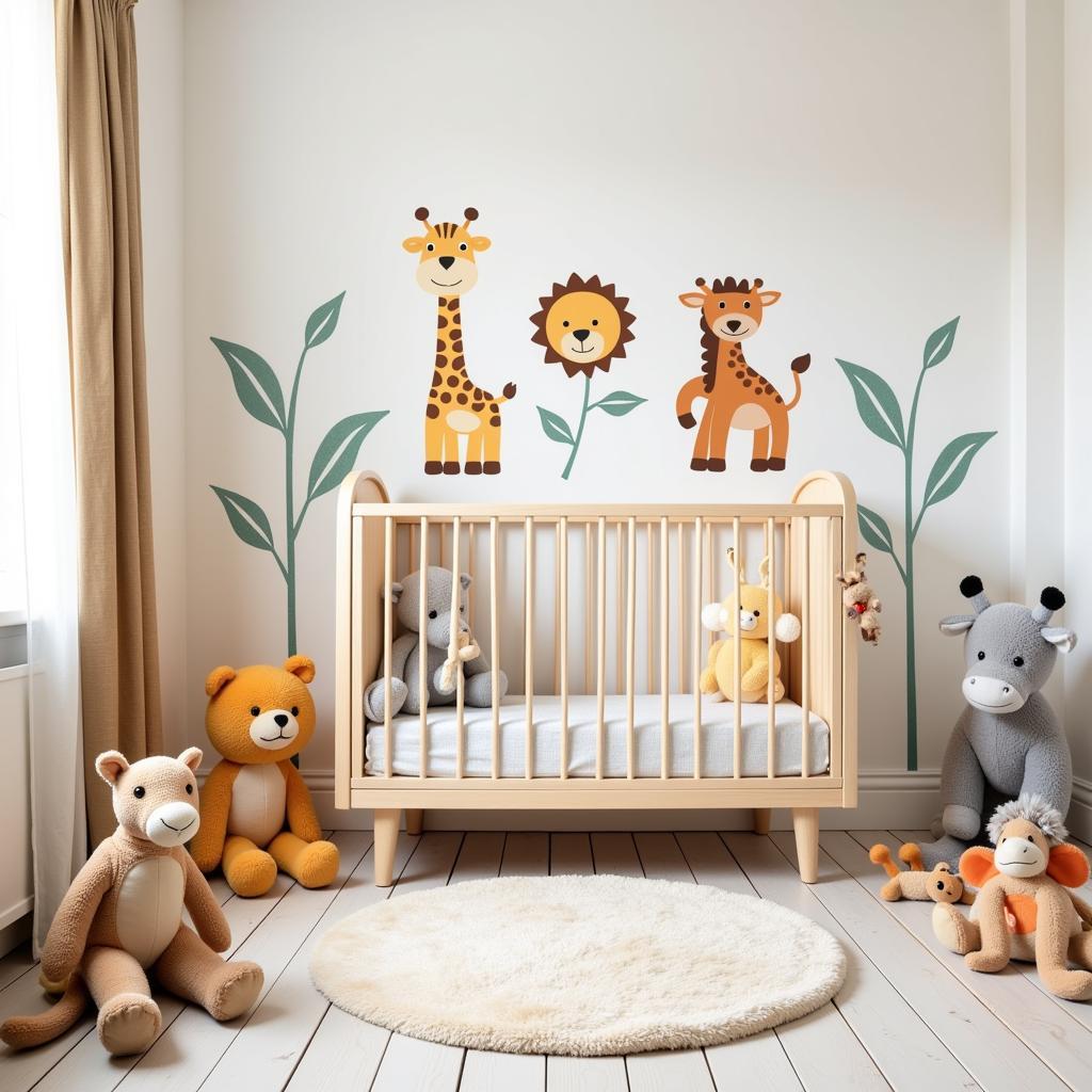 Safari-themed nursery decor