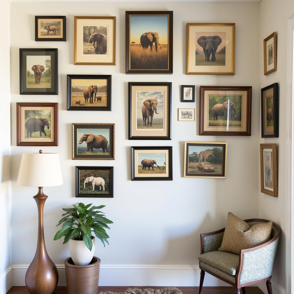 Creating a safari-themed gallery wall