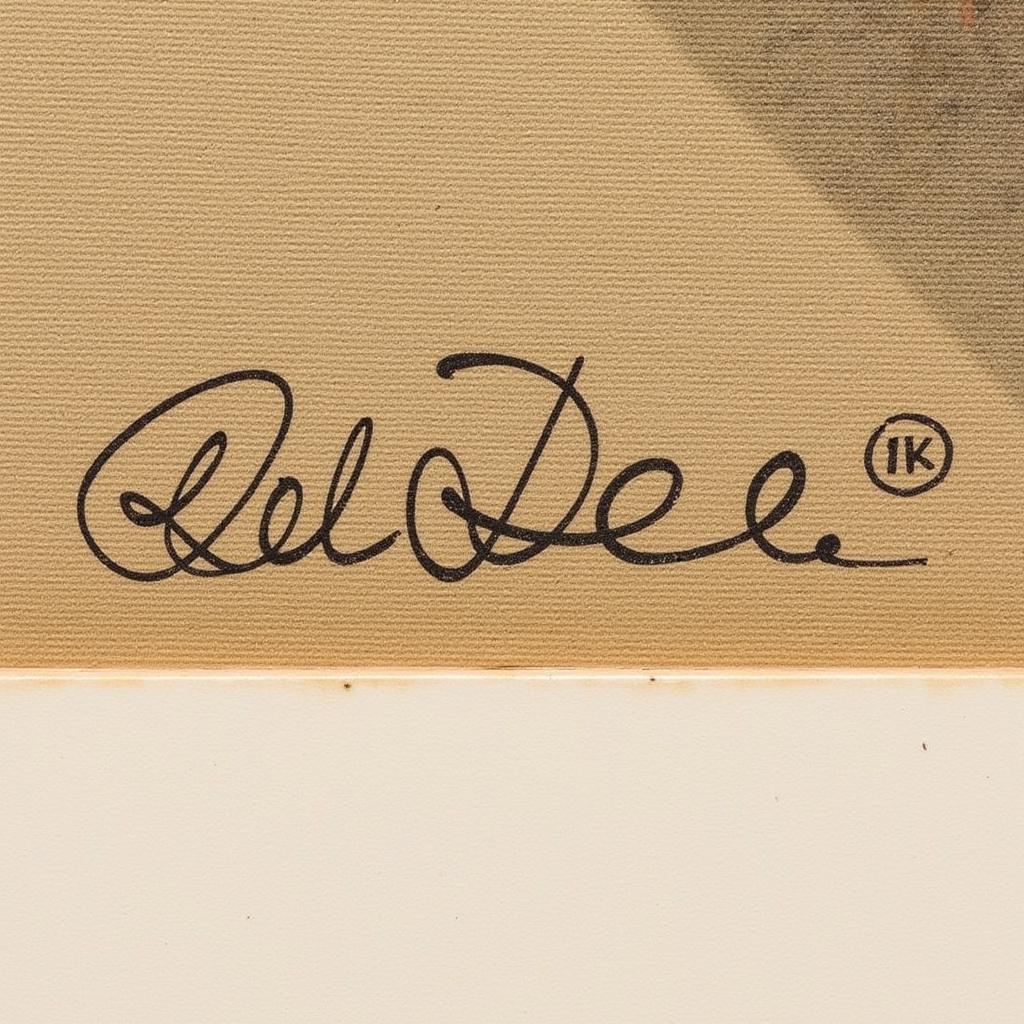 Salvatore Del Deo Signature on Canvas