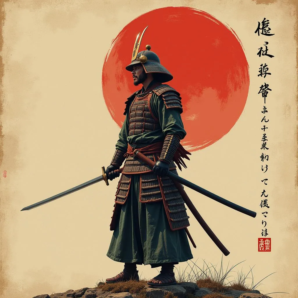 Samurai Warrior With Bushido Code Ethics