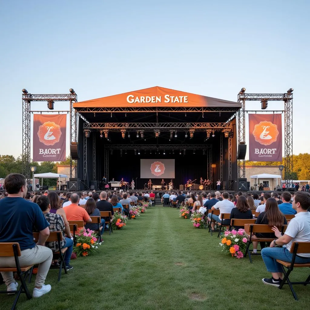 Outdoor Stage at Garden State Ready for Performance