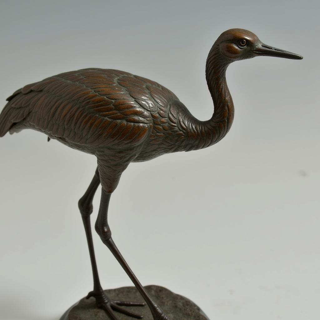 Bronze Sandhill Crane Sculpture