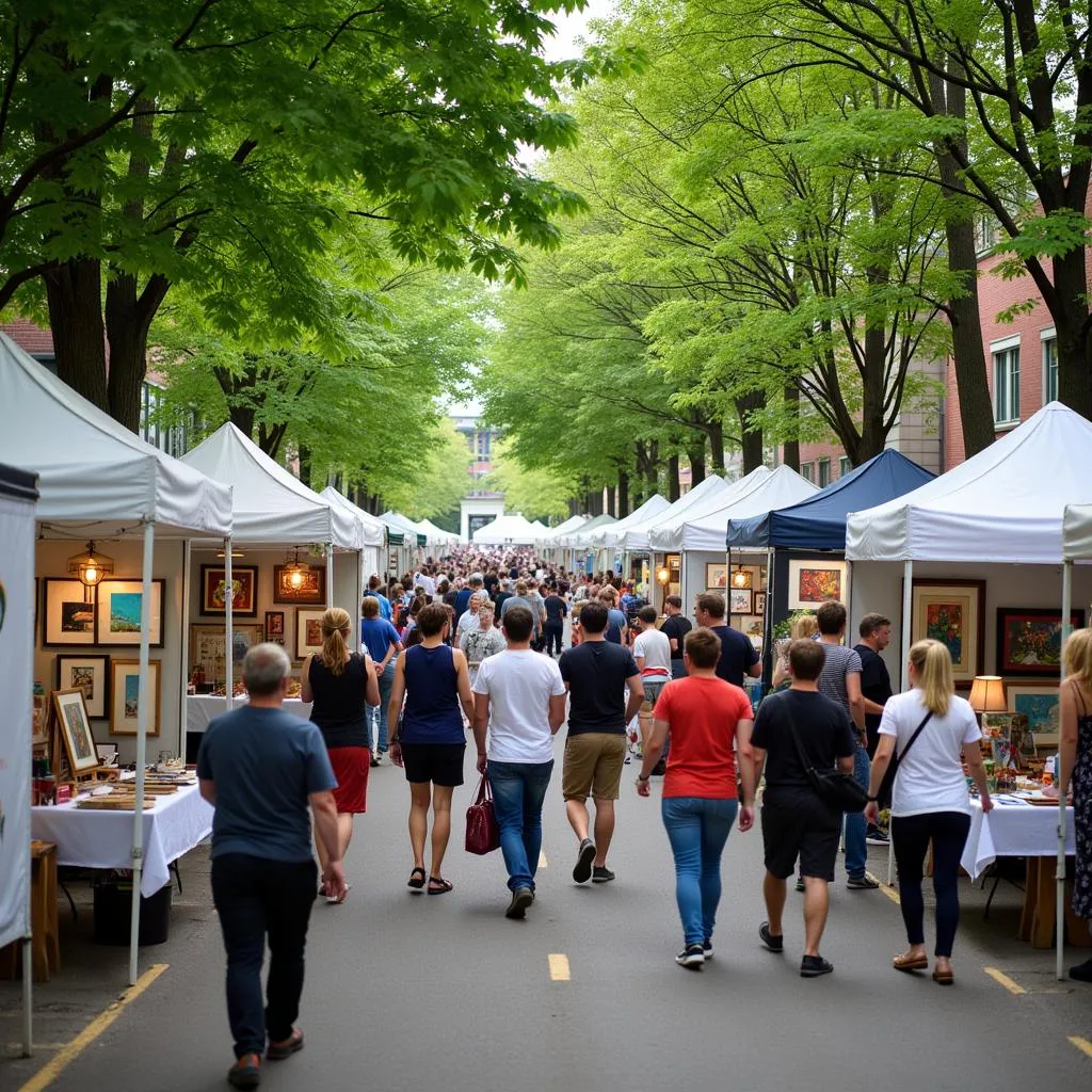 Crowds at the Saugatuck Art Fair