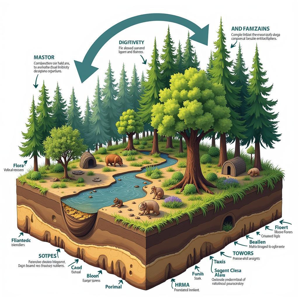 Illustrating Biodiversity in a Forest Ecosystem