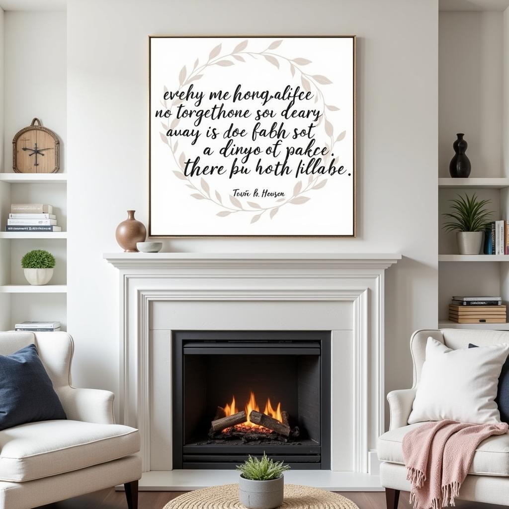 Scripture Art on Canvas in Living Room