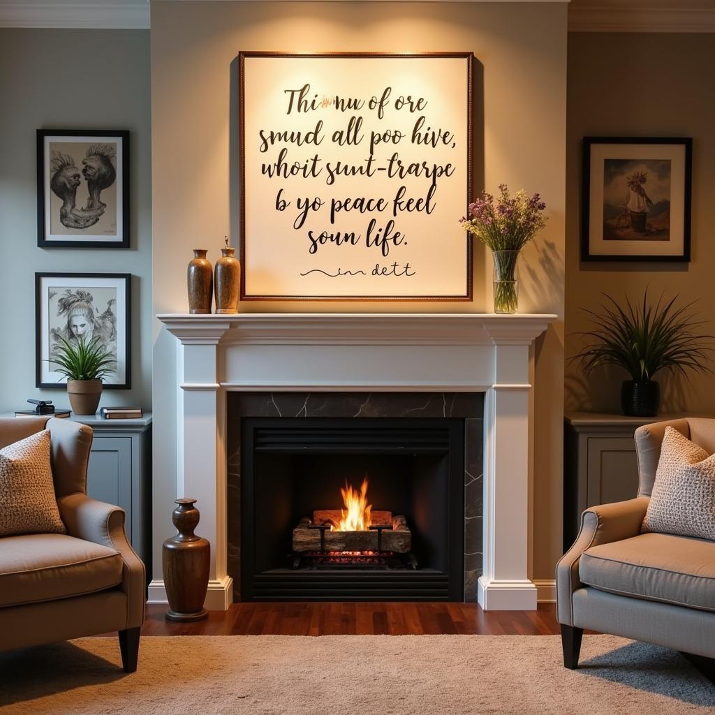 Living Room with Large Scripture Wall Art