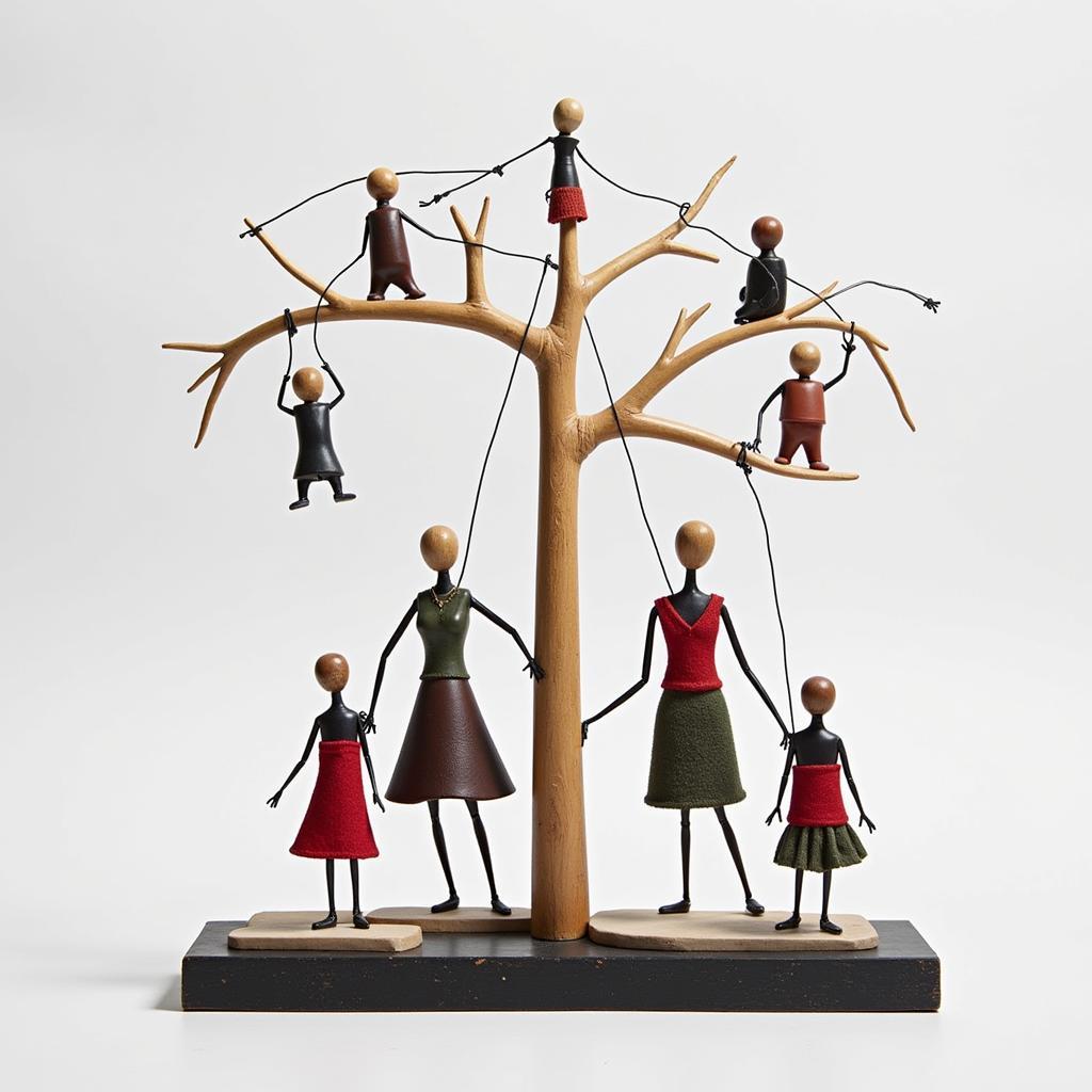 Sculpture exploring family ties and history