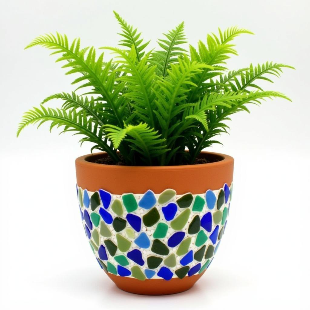 Sea Glass Mosaic Planter