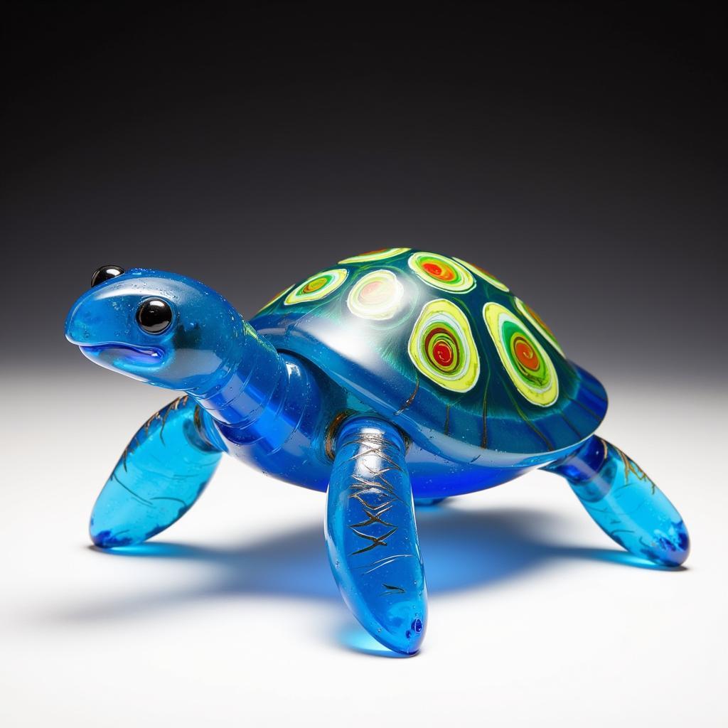 Sea Turtle Glass Sculpture