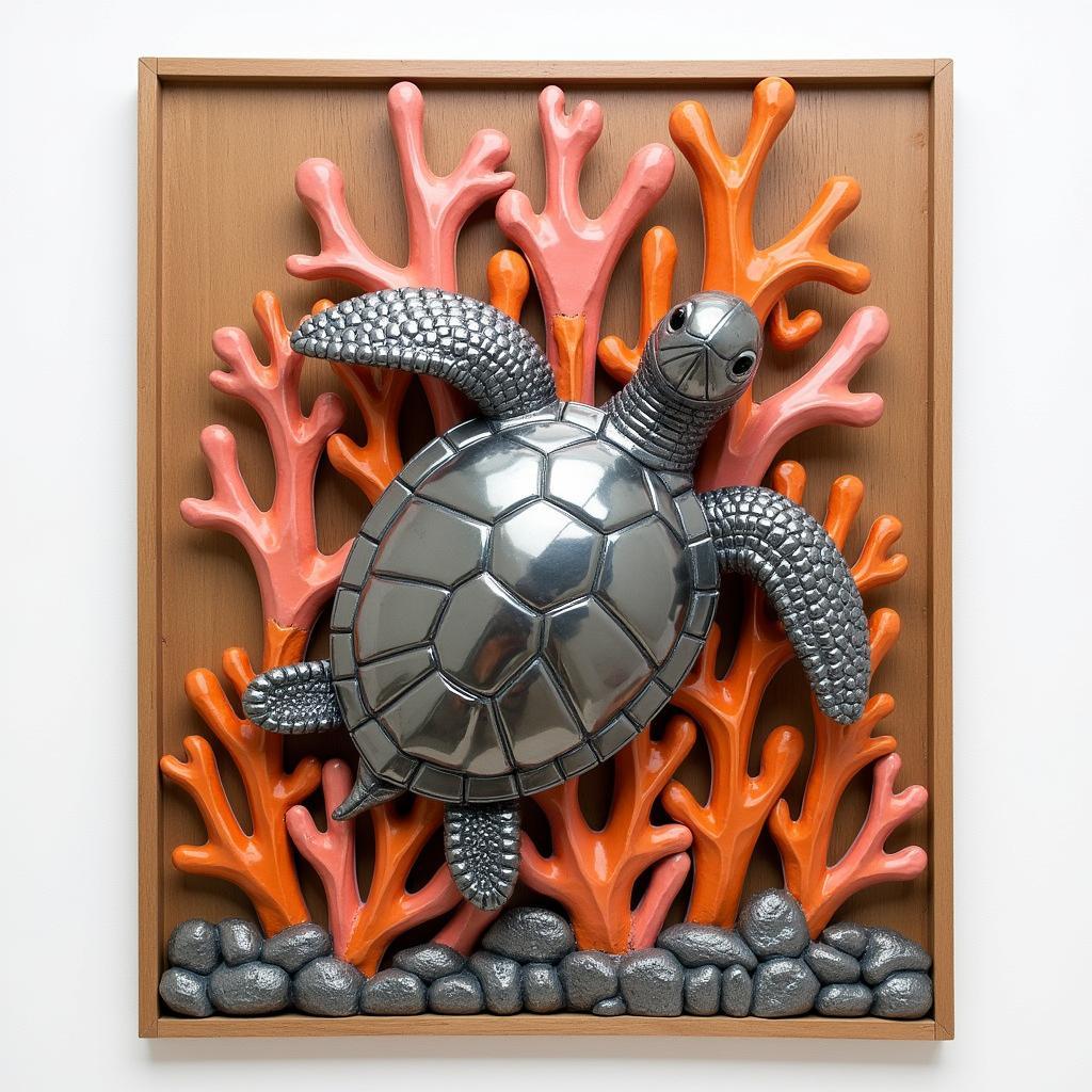 Sea Turtle Metal Wall Sculpture