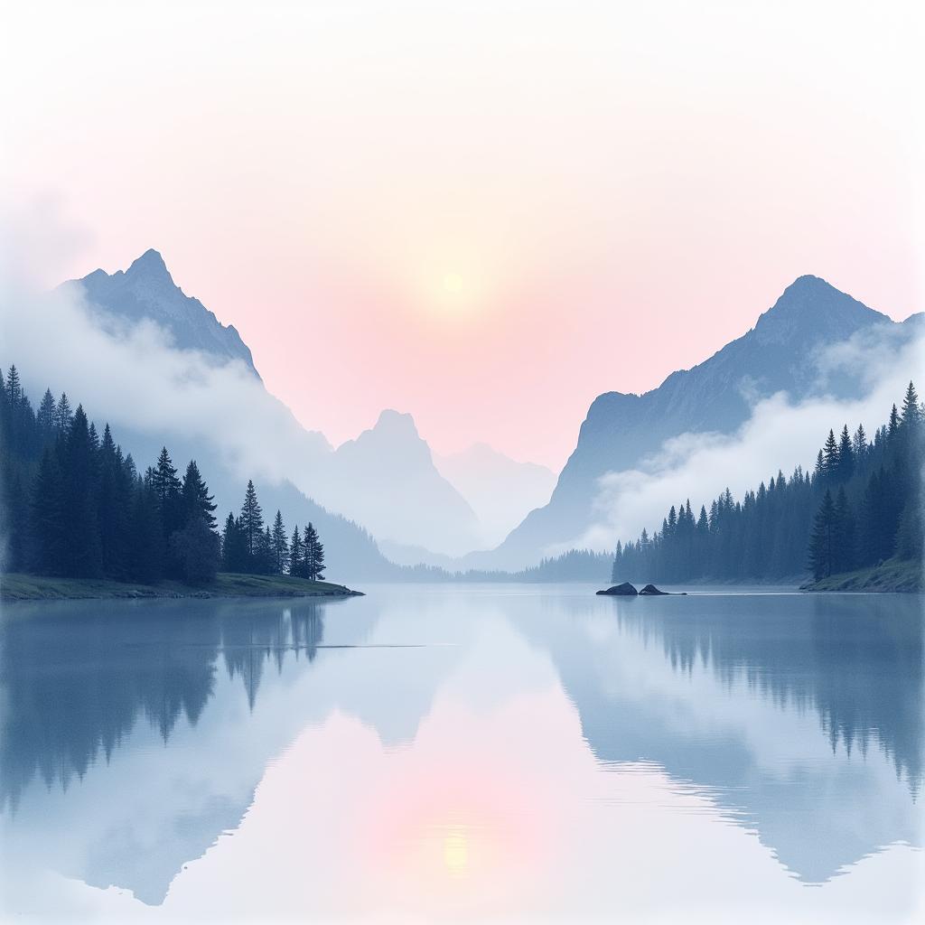 Serene Landscape Bedroom Wall Art