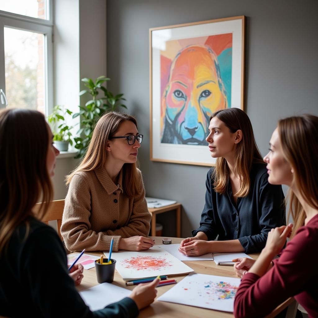 Sharing Art in a Therapy Group