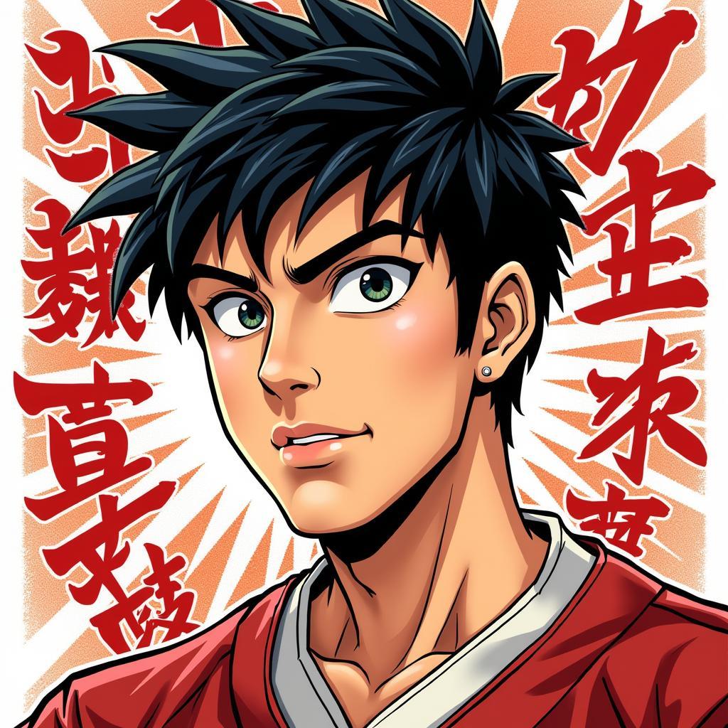 Shohei Ohtani Manga-Style Portrait