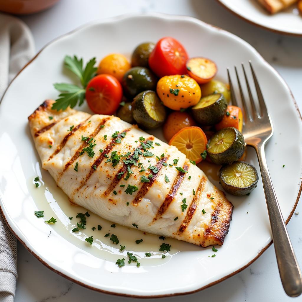 Simple Grilled Fish Dinner