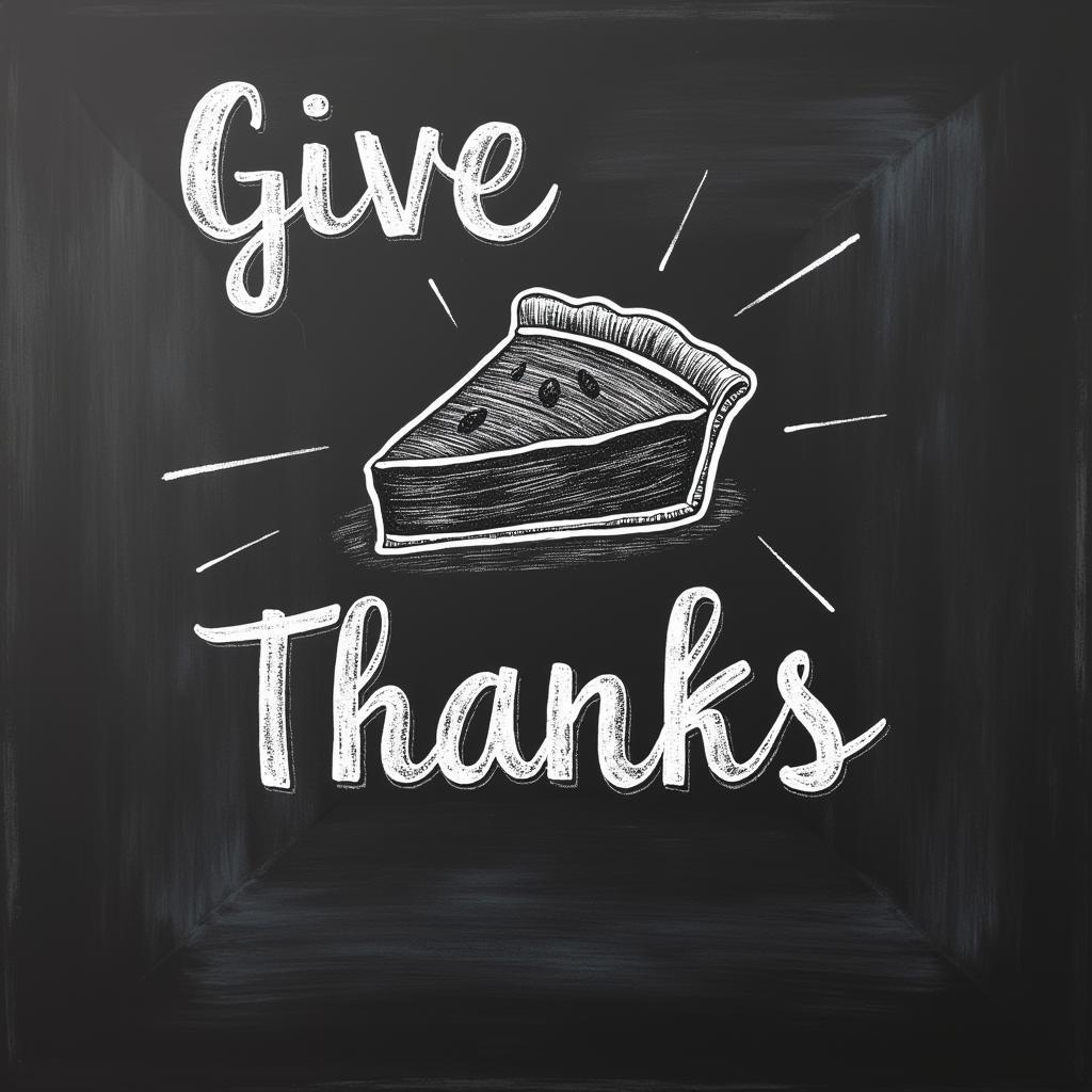 Simple Thanksgiving chalk art for beginners