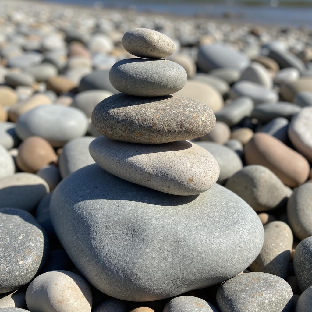 Smooth Beach Rocks in Various Sizes