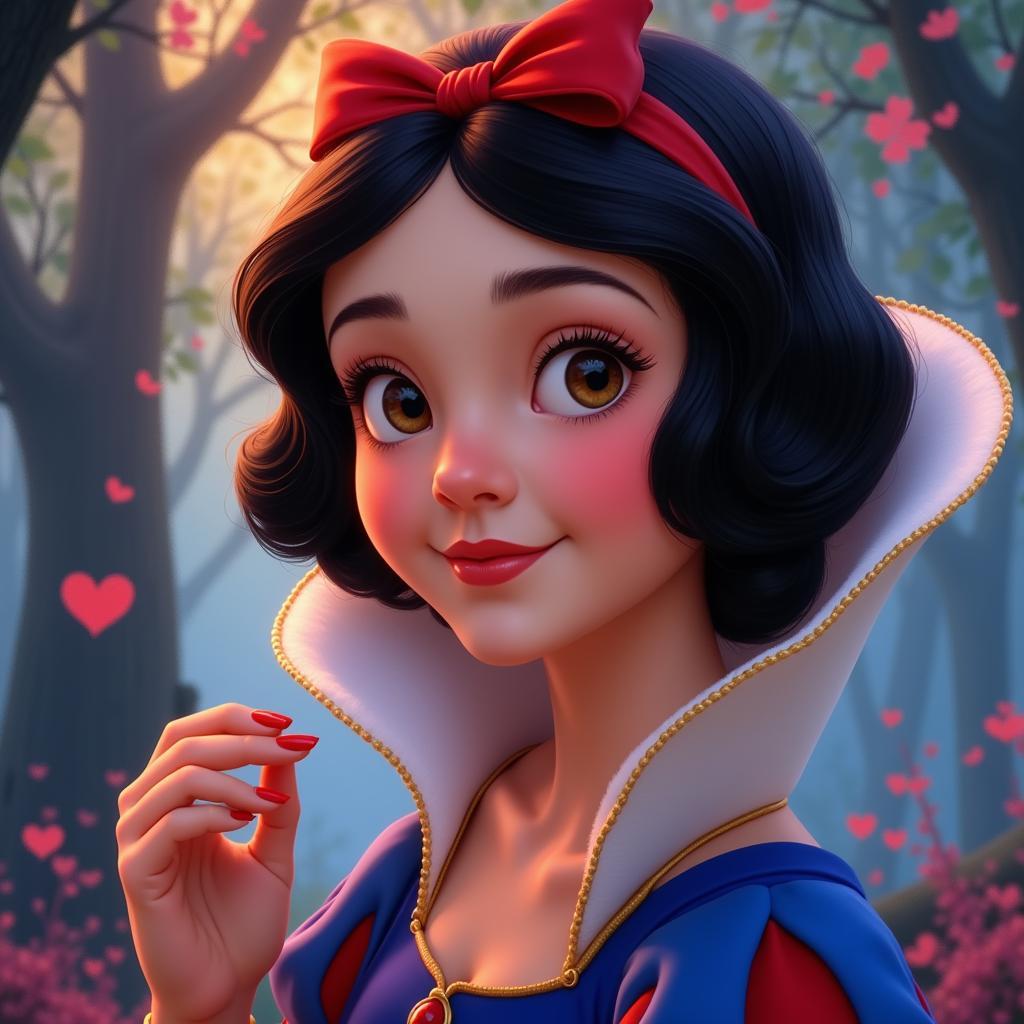 Digital Art Portrait of Snow White