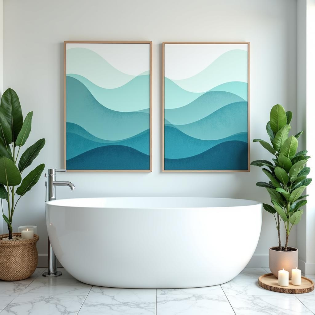 Creating a Spa-Like Bathroom with Bathtub Art Prints