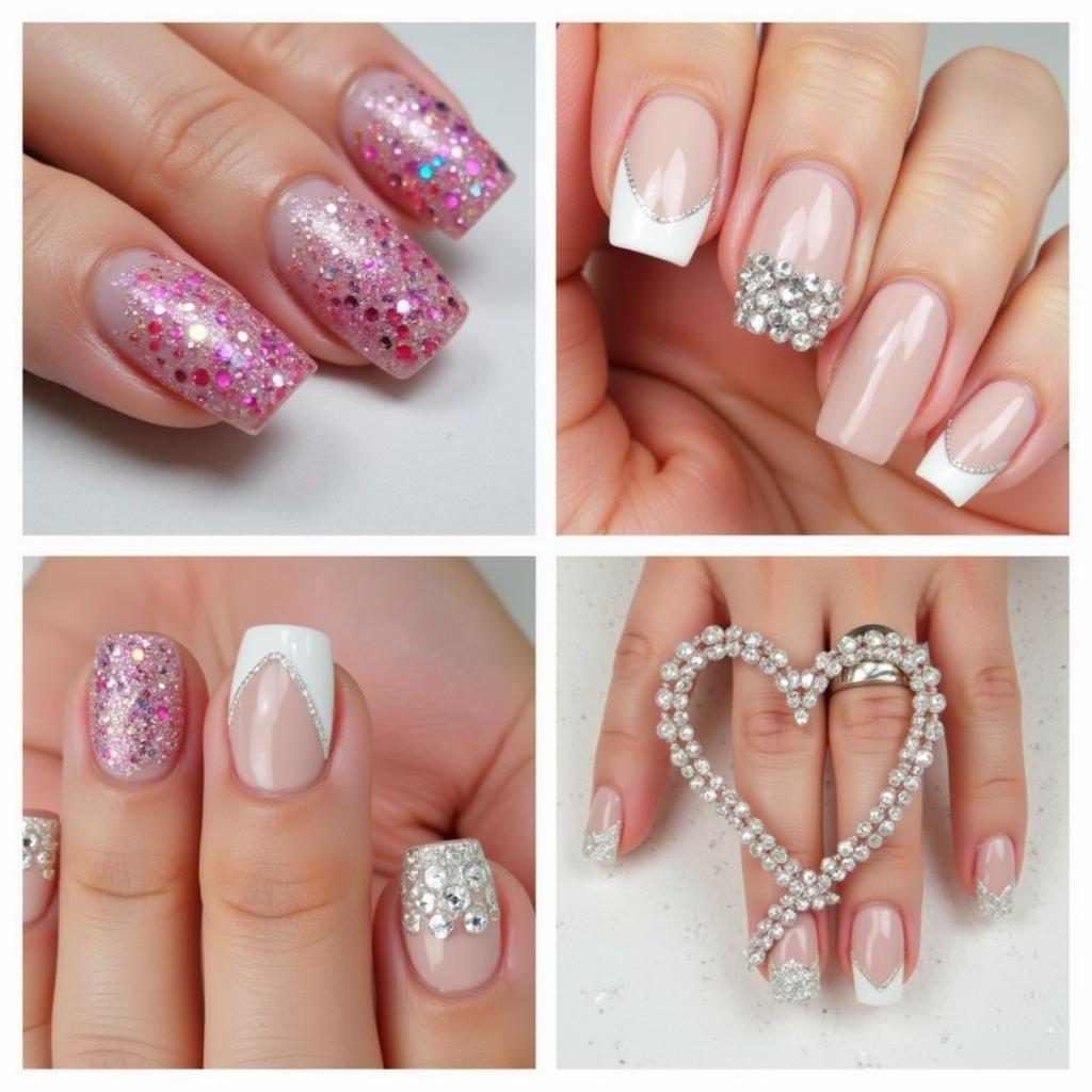 Sparkling Mother's Day nail art ideas