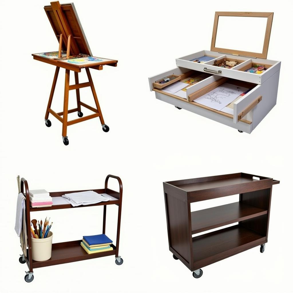 Specialized Art Rolling Carts for Different Mediums