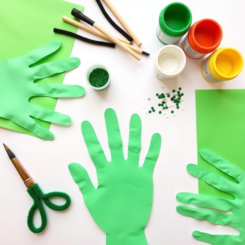 St. Patrick's Day Handprint Art Supplies