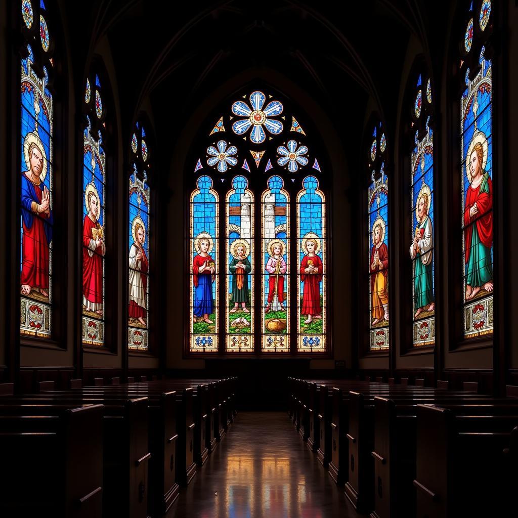 Stained Glass Stations of the Cross Windows