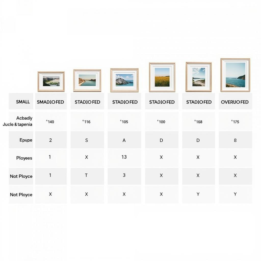 Standard Art Size Comparison Chart