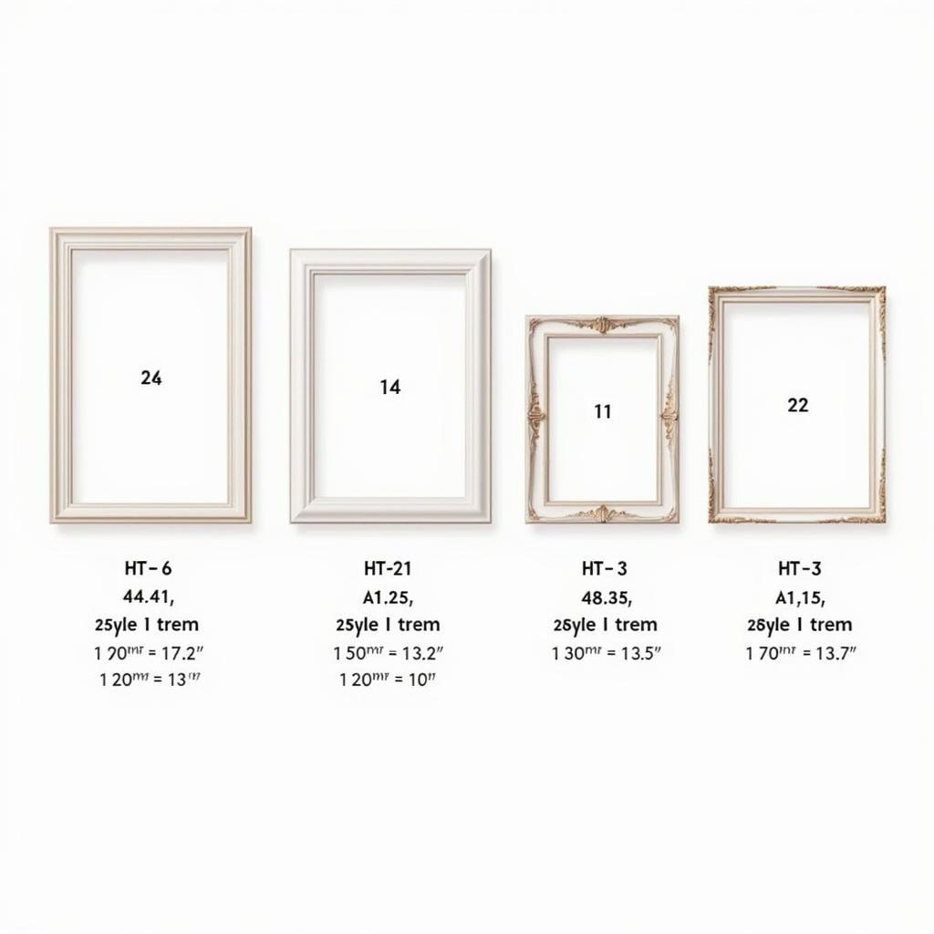 Standard Art Frame Sizes Chart