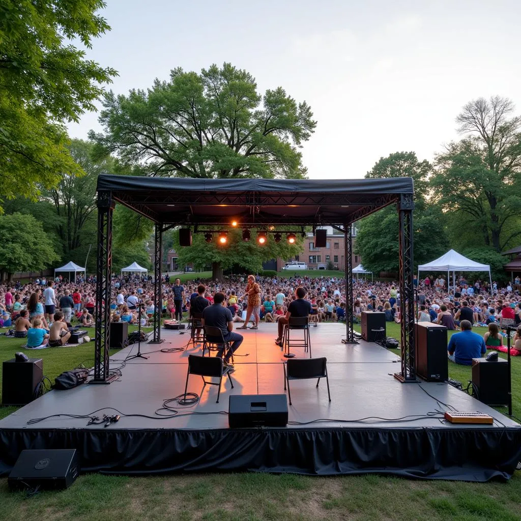 Sân khấu mùa hè tại Starker Arts Park Concerts